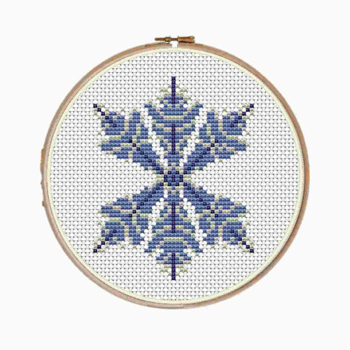 Blue Snowflake cross stitch chart from Connor & Lachie
